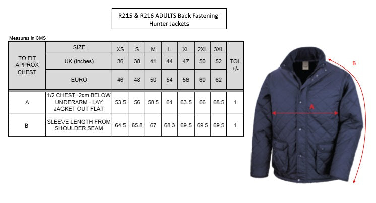 R216 ADULTS Back Fastening Elite Jackets with Fleece Lining custom image