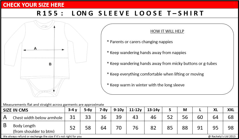 R155 Adult Loose L/S T-Shirt Vest with Poppers custom image