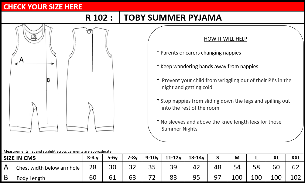 R103 Adult S/S Summer Pyjama custom image