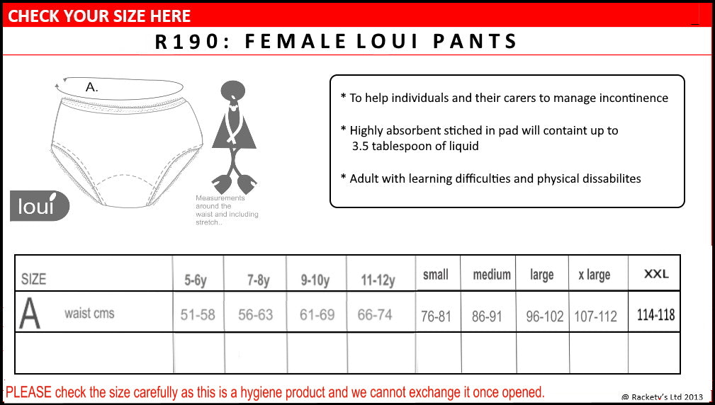 R181 Ladies Reusable incontinence Pants custom image