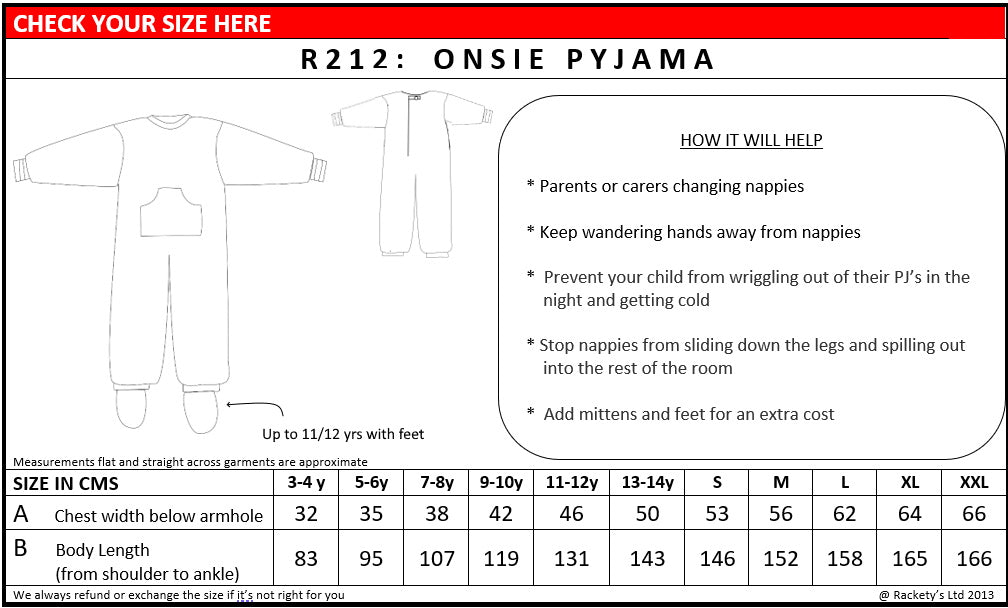 R212 Fleecey Adult Onesie Pyjama custom image