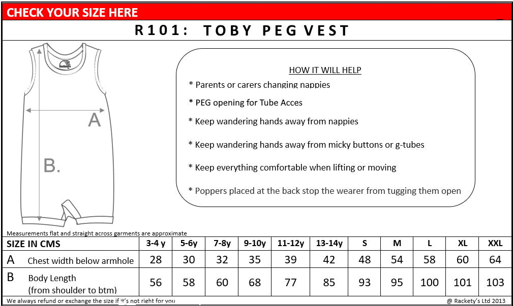 R101P Children Toby PEG Vest custom image